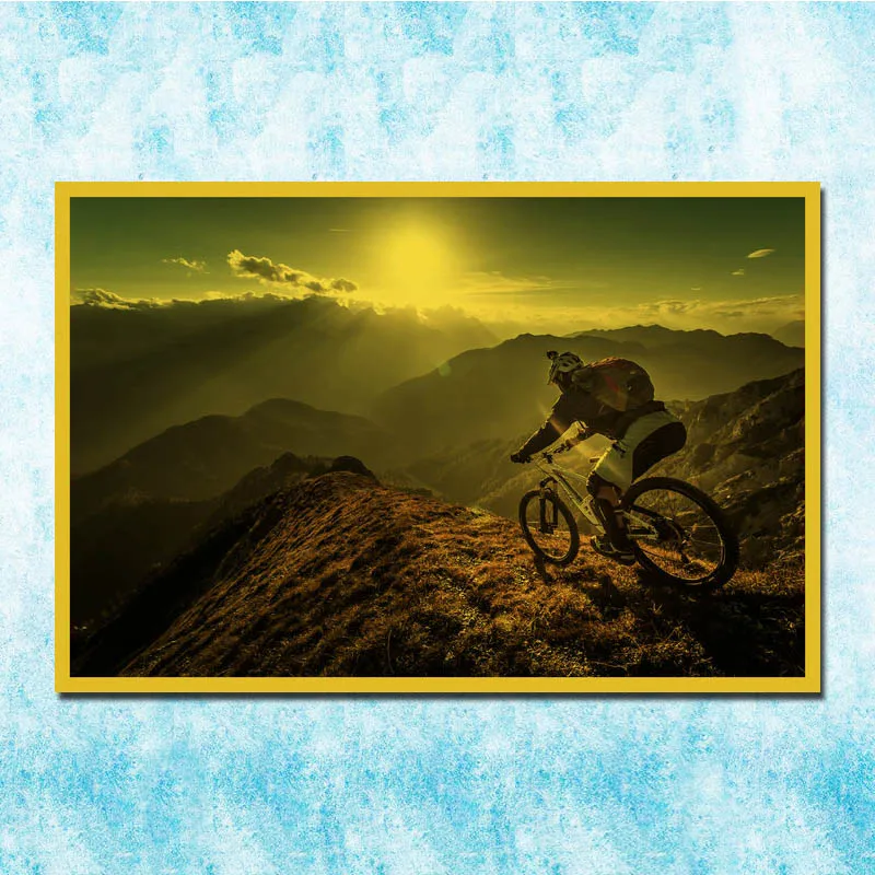 Винтаж горный велосипед прыжок Искусство Шелковый плакат/обувь в стиле ретро с