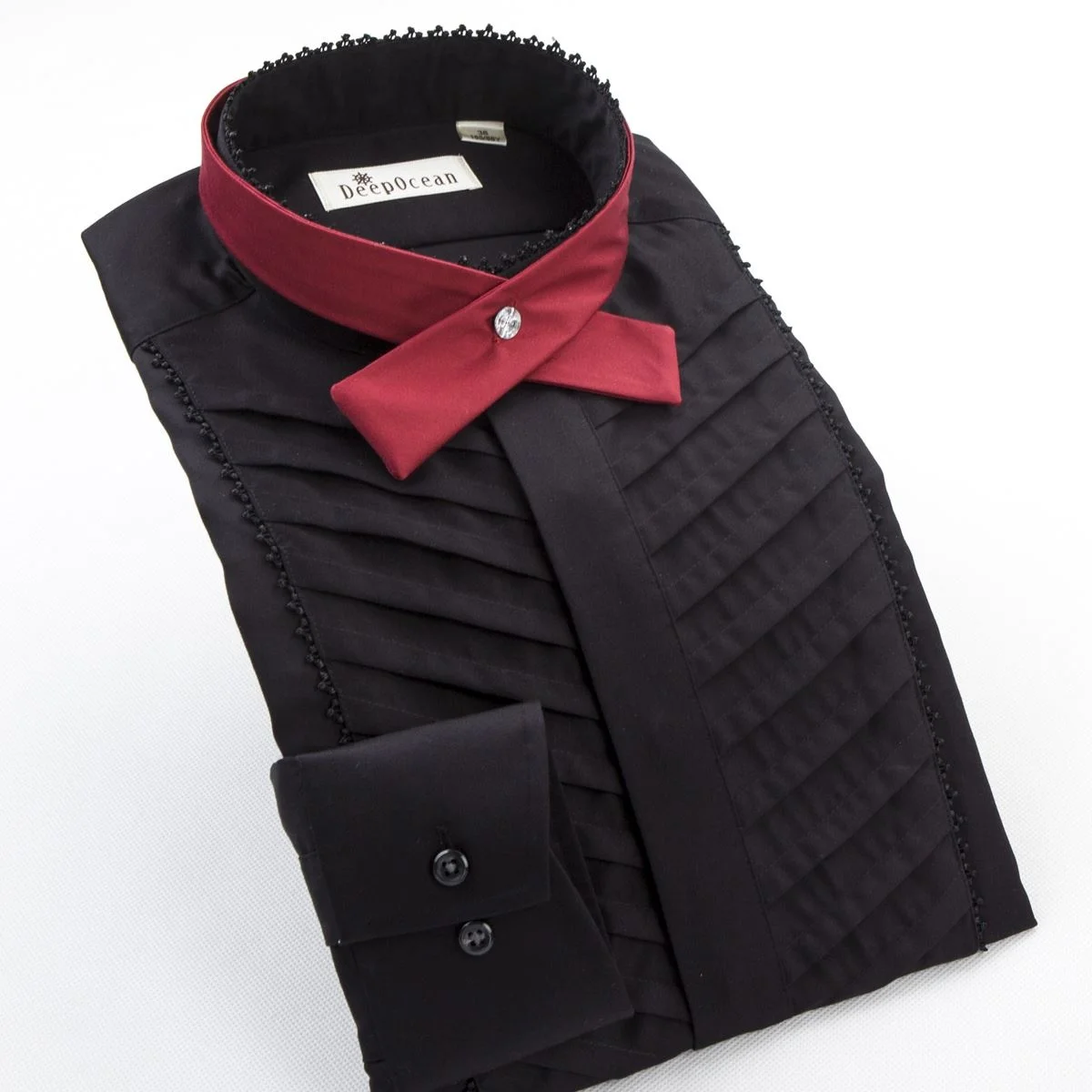 Мужская белая рубашка-смокинг с длинным рукавом и воротником Ласточка | одежда