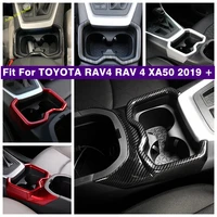 abs carbon car front row water cup holder frame trim central control cover accessories for toyota rav4 rav 4 xa50 2019 2022