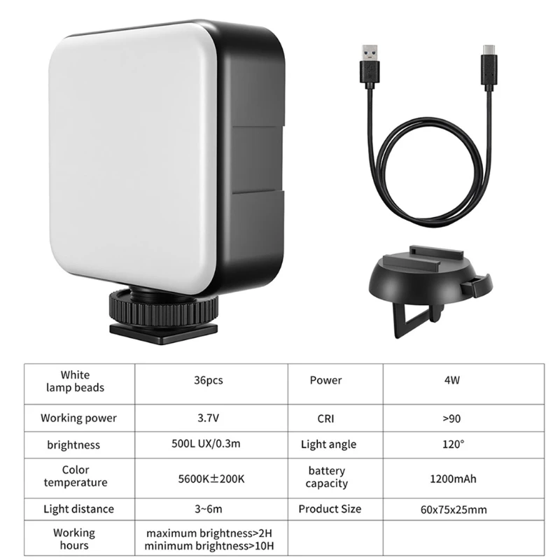 

Webcam Lighting Video Conference Lighting Kit LED Fill Light Meeting Home Live Streaming With Clip For Laptop For Remote X6HA