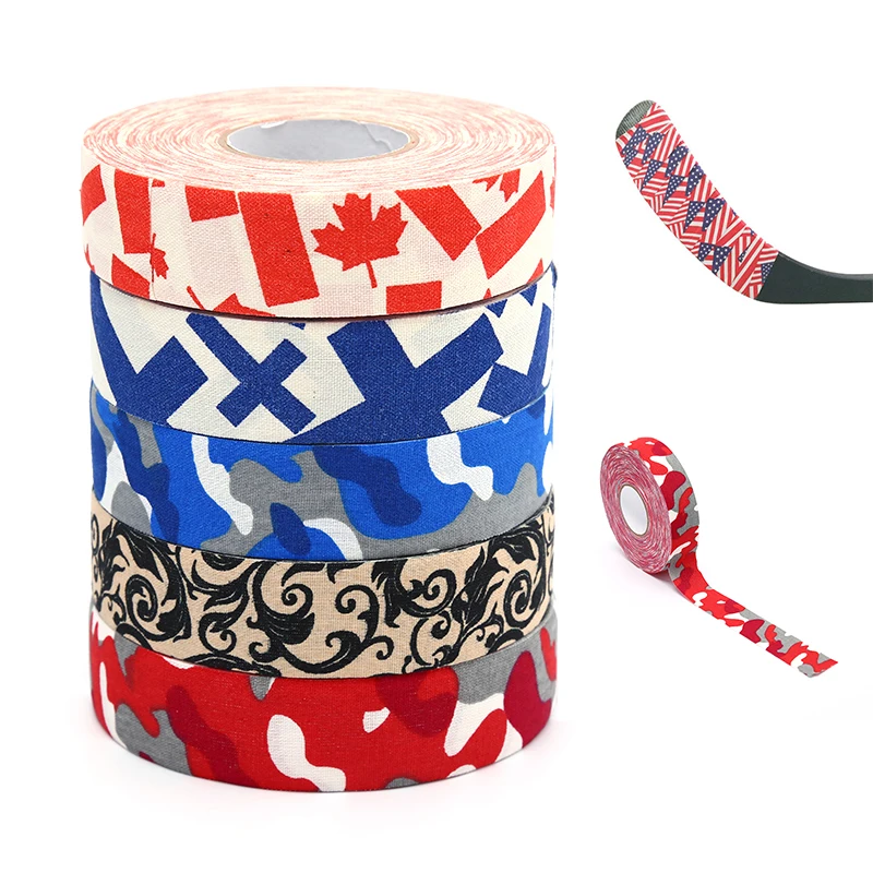

1Roll 2.5cm*25m Hockey Stick Tape Multipurpose Colorful Sport Safety Cotton Cloth Enhances Ice field Hockey badminton Golf Tape