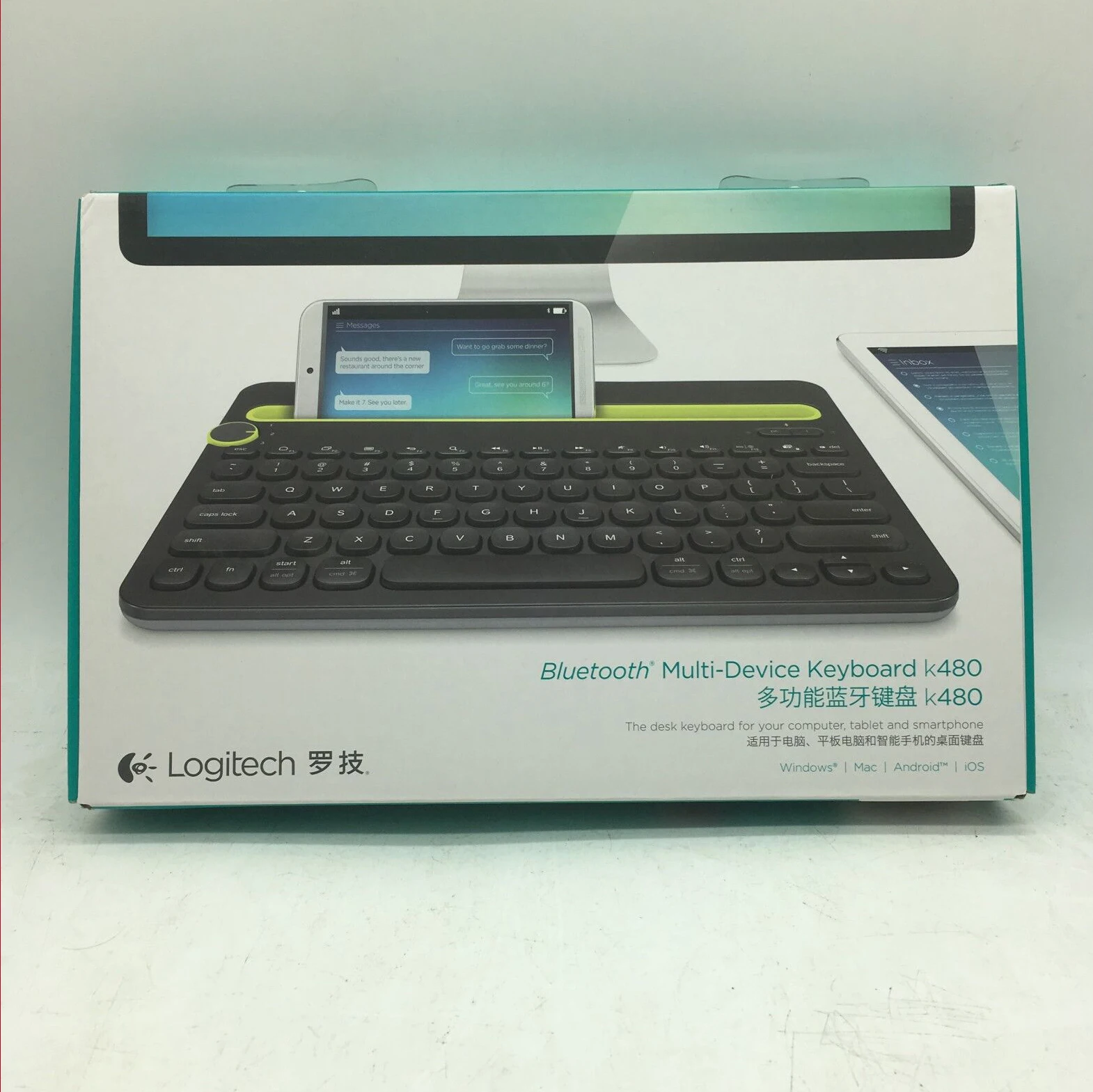 Logitech K480 Multi-Device Bluetooth Keyboard Portable Phone Pad Holder Mini for Windows MacOS iOS Android Pads | Компьютеры и офис