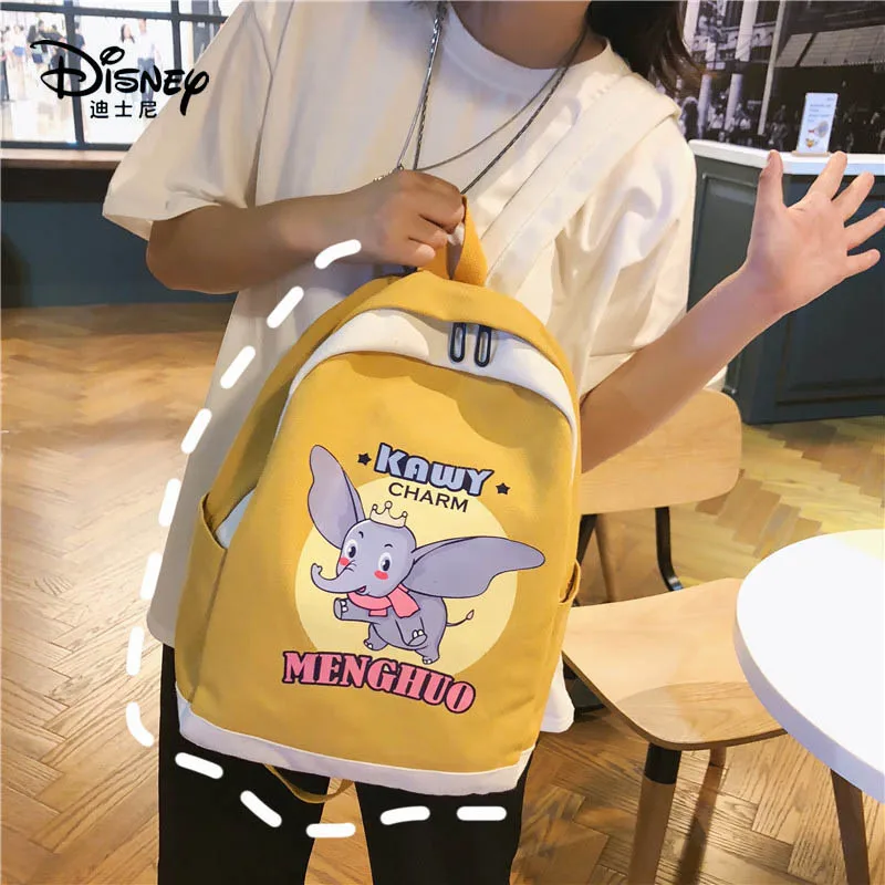 Женский вместительный рюкзак Disney Дамбо, легкая дамская сумочка на плечо, милый Хобо на молнии для девушек, мультяшная сумка от AliExpress RU&CIS NEW