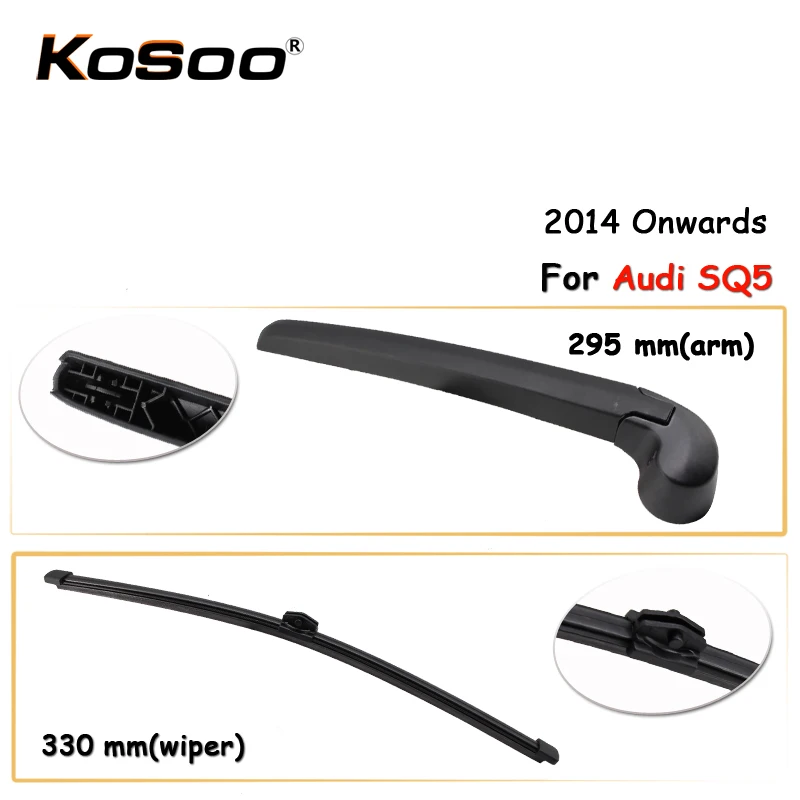 

KOSOO Auto Rear Car Wiper Blade For AUDI SQ5,330mm 2014- Rear Window Windshield Wiper Blades Arm,Car Accessories Styling