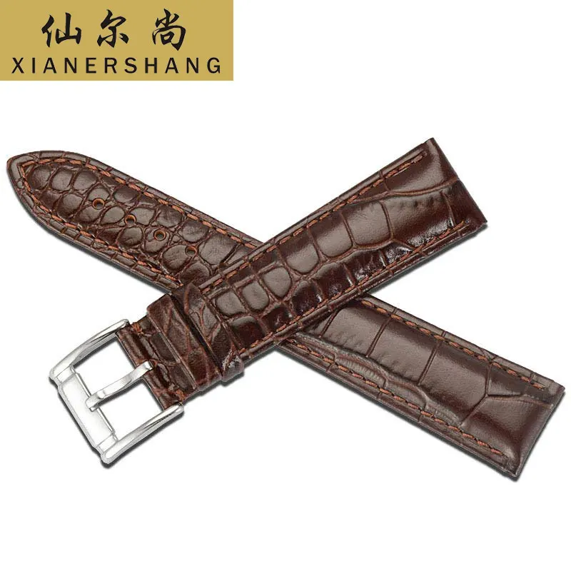 Ремешок для часов AR0155 мужской из натуральной воловьей кожи браслет с пряжкой