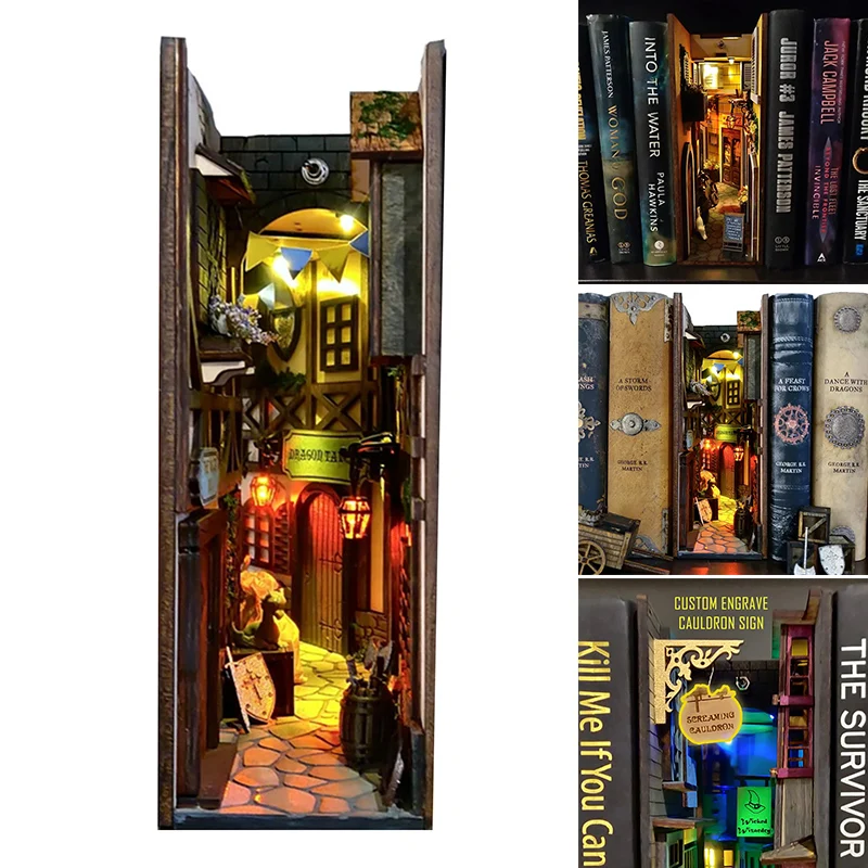 

Medieval Bookshelf Insert Box Bookends Desktop Organizer Non-skid Bookshelf Decor For Home Office Decoration Hogar