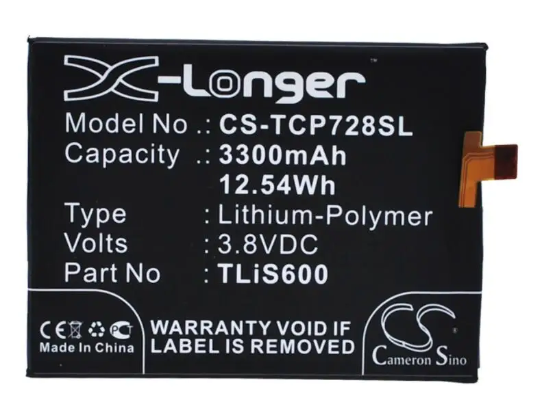 Кэмерон китайско 3300 мАч батарея для ALCATEL One Touch Flash Plus OT 7054 7054T TLiS600 TCL 3N I718M M2L M2M M2U