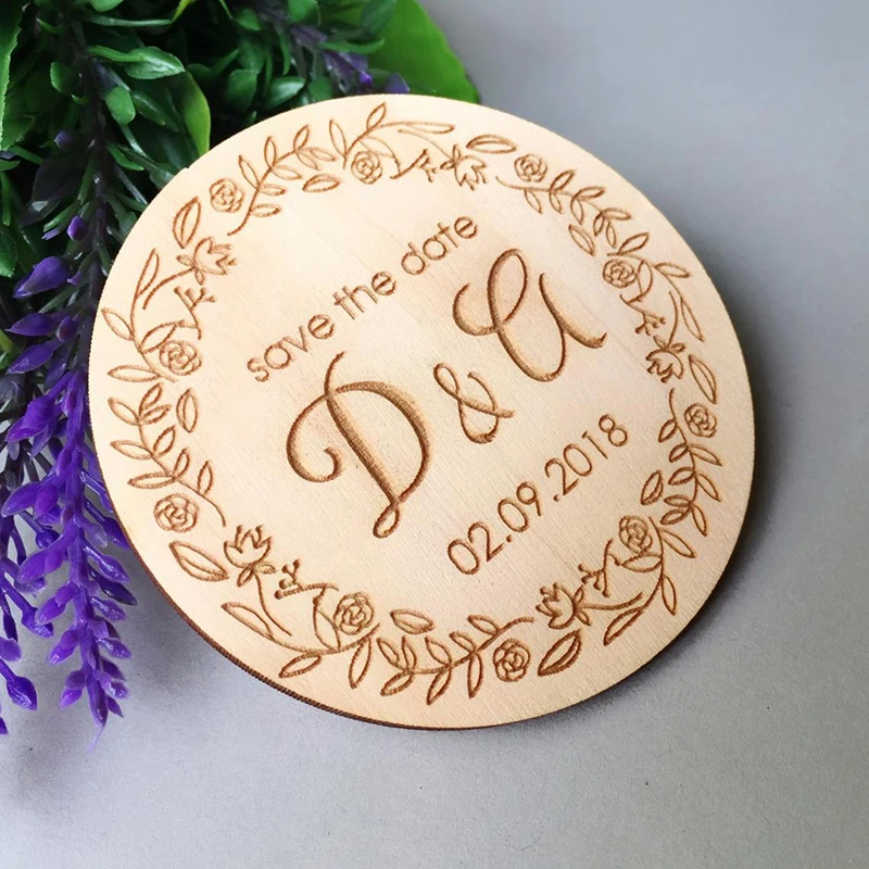 

Personalized custom save date magnet antique save date magnet wooden wedding magnet simple save date magnet