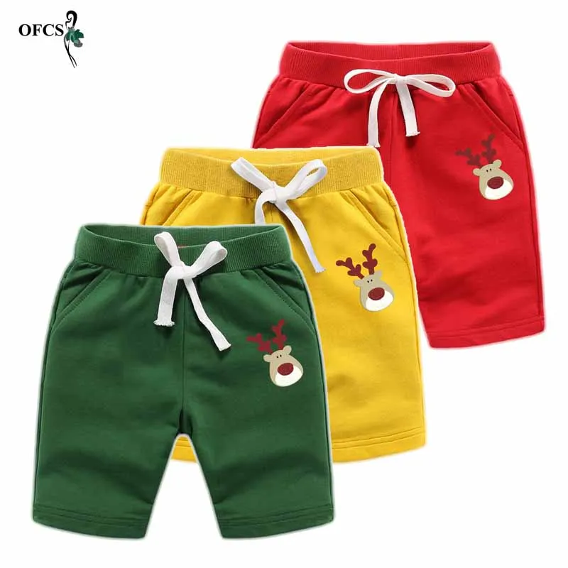 Новинка летние шорты Детские хлопковые короткие брюки с рисунком для маленьких