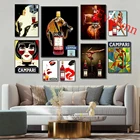 Модный постер с надписью Campari sodawater, Постер для коктейлей, красное вино, алкоголь, домашний декор, художественный холст, уникальный подарок