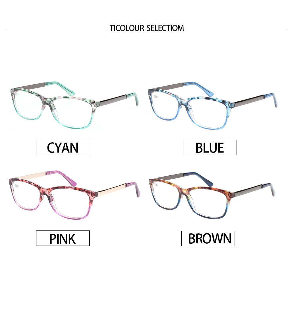 Henotin 4 упаковки металлических дужек очки для чтения гибкие пружинные петли