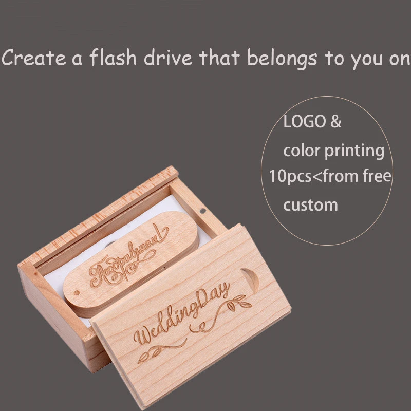 Флэш накопитель JASTER деревянный USB 3 0 + коробка 4 ГБ 8 16 32 64 свадебные подарки|USB