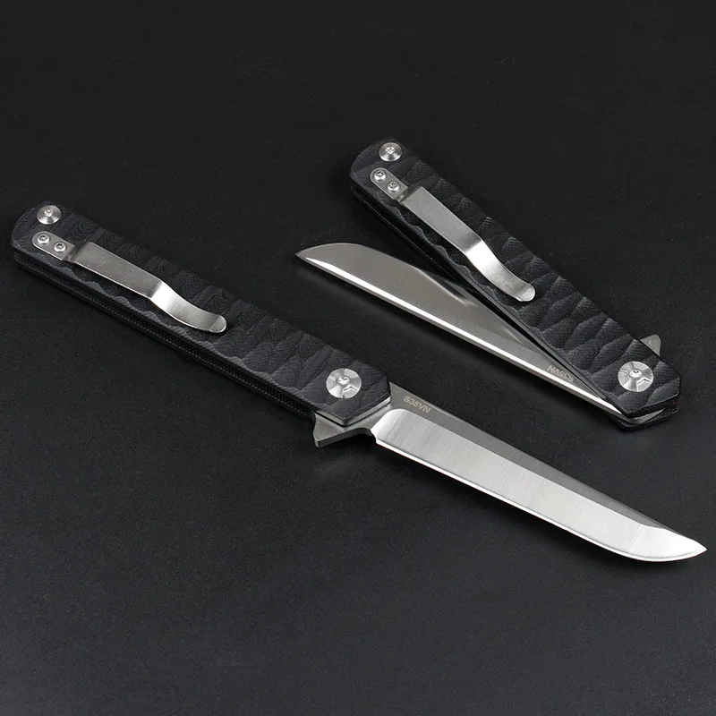 D2 folding Pocket Knife flipper knives tactical hunting survival outdoor tool EDC Ball Bearing Fast Open knife | Инструменты