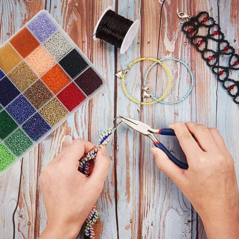 Бусы из 14400 проса с алфавитом для самостоятельного изготовления бисерных