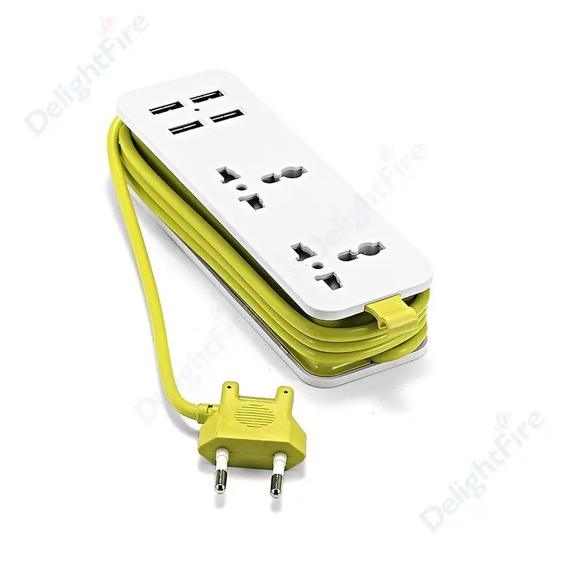Штепсельная Вилка европейского стандарта USB розетка Электрическая защита розетки от скачков напряжения удлинительные розетки USB смарт-мобильный телефон настенное зарядное устройство Настольный концентратор