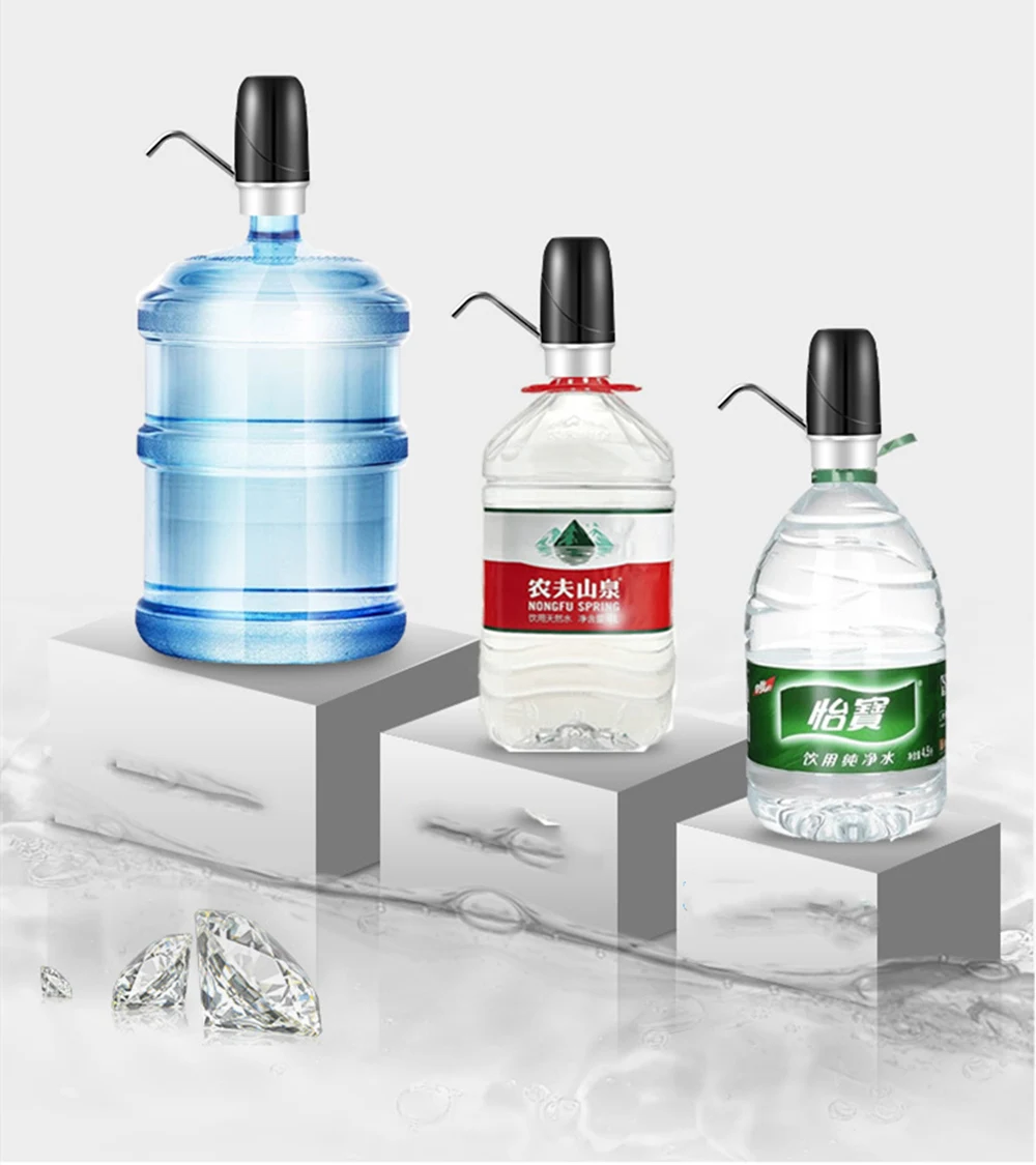 Electric Water Bottle Pump Portable USB Charging Automatic Mini Drink Dispenser Pourer Auto Switch Smart Appliances | Дом и сад
