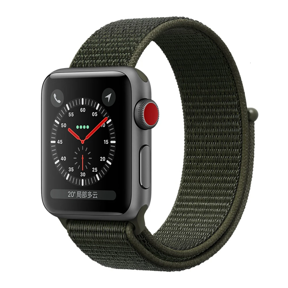 Cargo Khaki Нейлоновый ремешок для Apple Watch серии 5 42 мм iwatch 44 мм ремешок 38 мм 40 мм iwatch sreies 4 3 2 pulseira браслет ремешок для часов - Цвет ремешка: Cargo Khaki