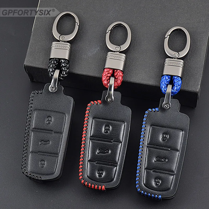 Кожаный чехол для автомобильного ключа ключей Volkswagen VW Polo Golf Passat Touareg тигуан Жук Bora