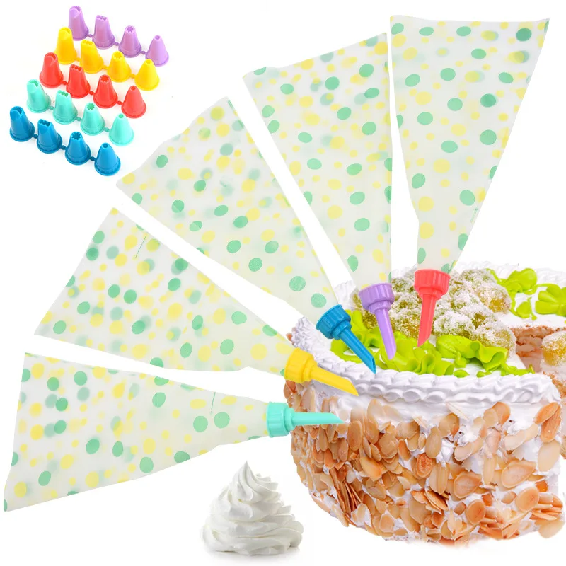 

1PCS/bag Silicone Icing Piping Cream Pastry Bag + 4 Stainless Steel Cake Nozzle
