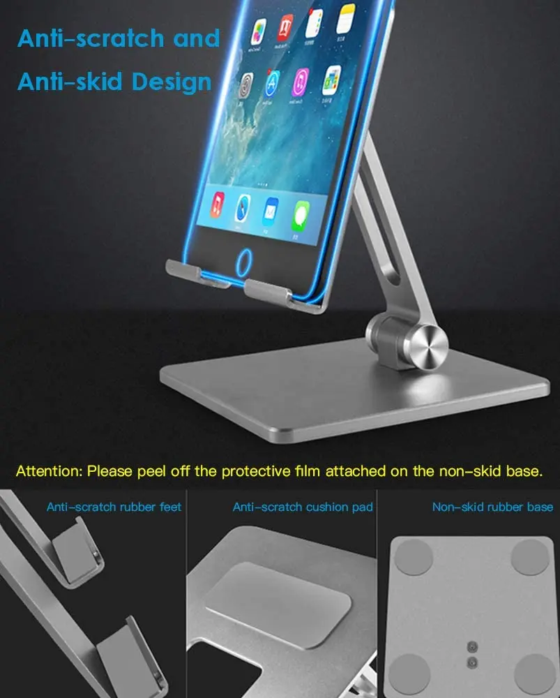 aluminium alloy phone holder stand mobile smartphone support tablet desk portable metal cell phone holder for iphone ipad free global shipping