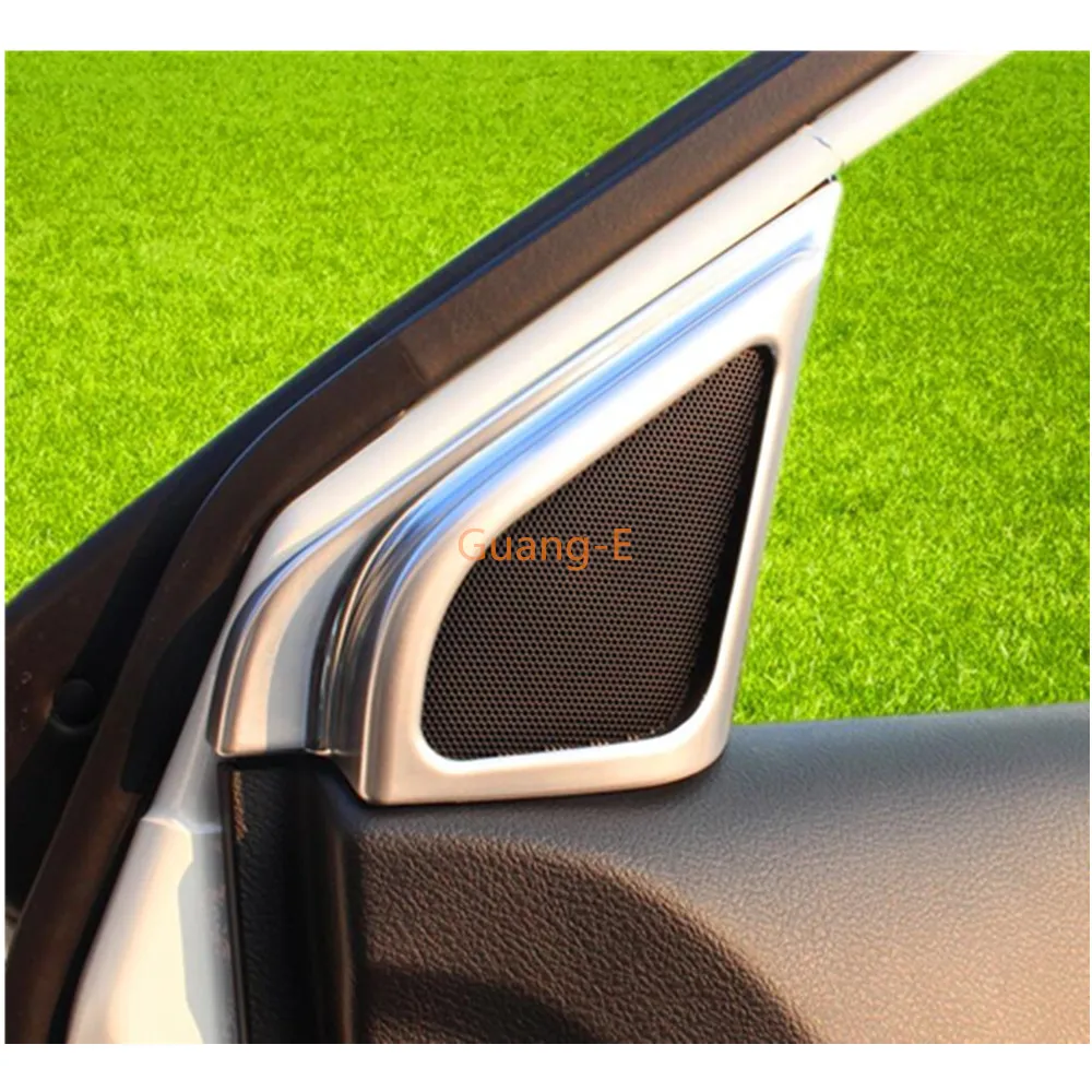 

For Suzuki Vitara 2016 2017 2018 2019 Stick ABS Silver Car Frame Inner A Column Audio Speak Sound Cover Ring Circle Lamp Trim