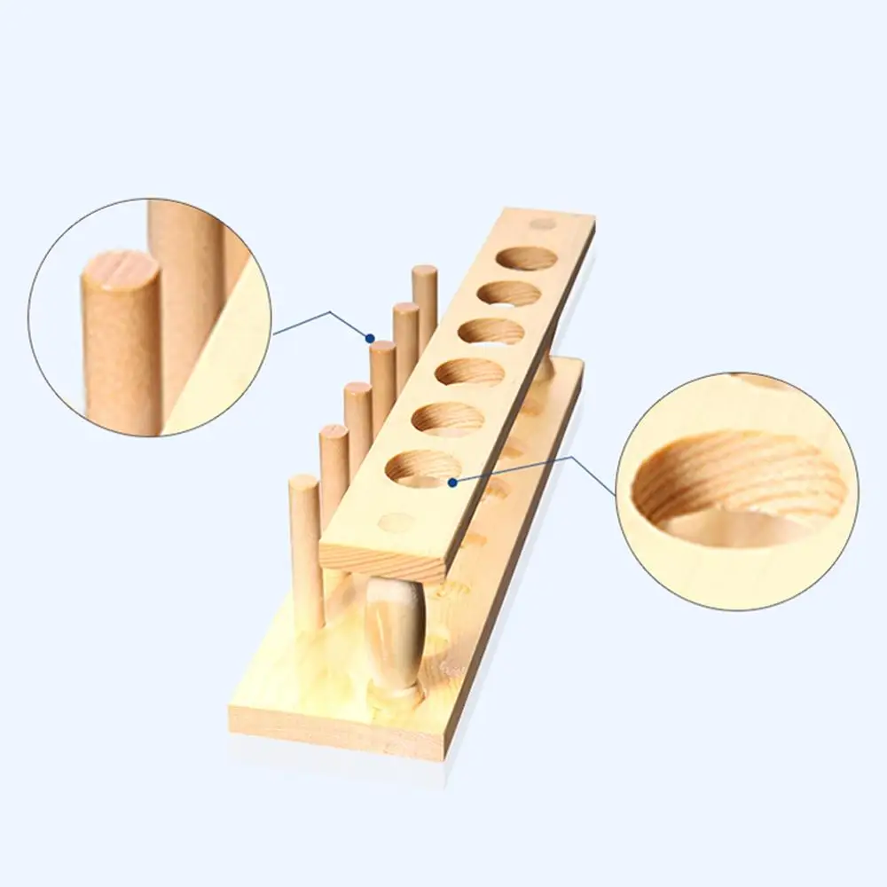 Лабораторная деревянная стойка для пробирок с 6 отверстиями двухцелевая