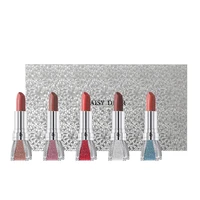 free shipping colored glaze bow lipstick set whitening semi matte matte moisturizing lipstick set box lasting moisturizing