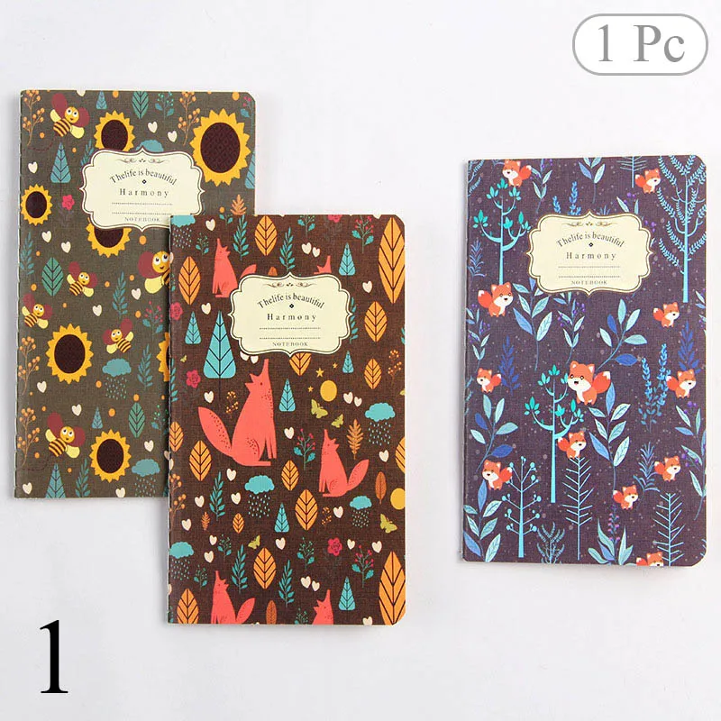 Bullet Journal крафт бумажные записные книжки Винтажные Цветы дневник Sketchbook для детей девочек школьные офисные принадлежности новинка канцелярские принадлежности - Цвет: 1