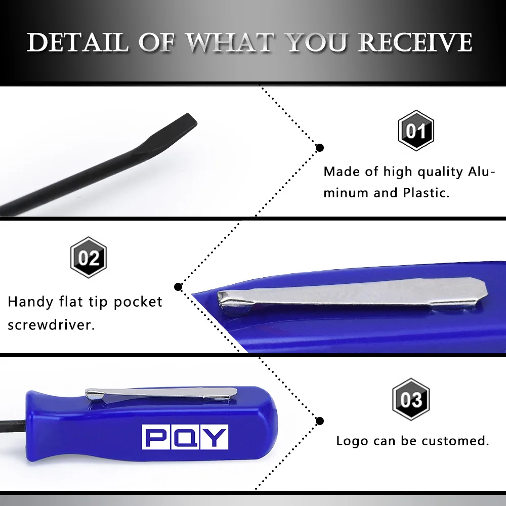 Hypertune- 1pcs Pocket Pry Bar Short Angled Operating Handy Tool 4-Sided Grip HT-GJ005-QY |