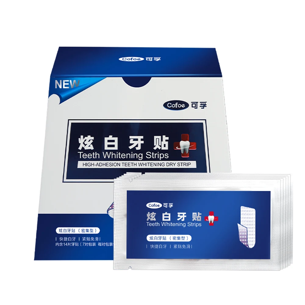 

Cofoe 14pcs Teeth Whitening Kit Stain Removal Teeth Whitening Strips for Oral Hygiene care Double Elastic Bleaching Dental Tool