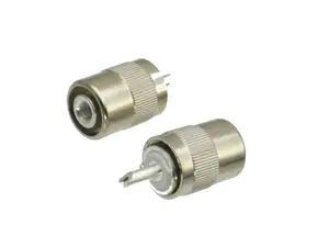 1 шт. коннектор UHF male PL259 штекер припой RG58 RG142 LMR195 RG400 RF кабель серебристый