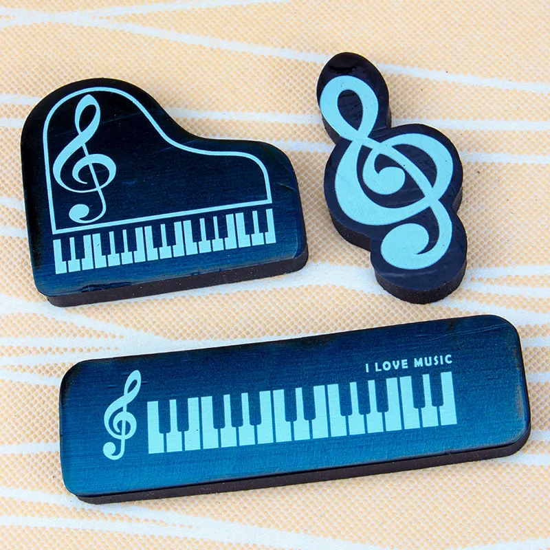 

3pcs/set Musical Piano Notes Rubber Pencil Eraser School Student Stationery Correction Supplies For Kids Gifts