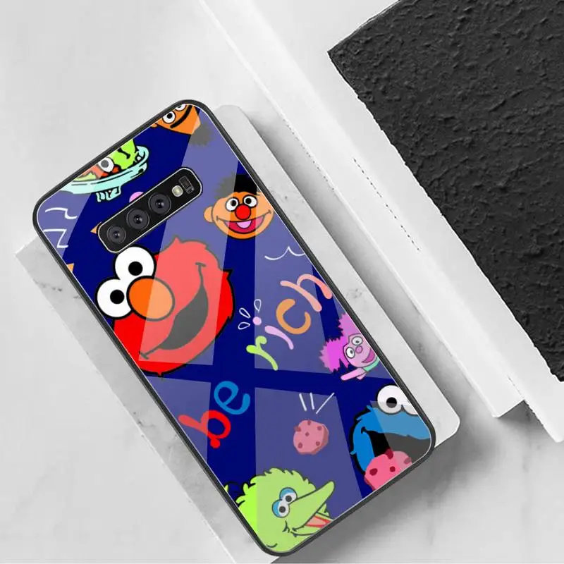 Чехол для телефона с изображением монстра эльмо из закаленного стекла печенья