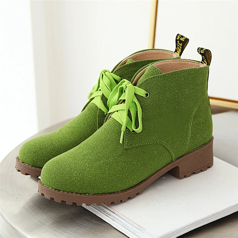 

2019 Women Flats Martins Boots Lady Yellow Green Blue Rubber Ankle Boots Lady Stripper Chunky Fall Winter Classic Cheap Shoes