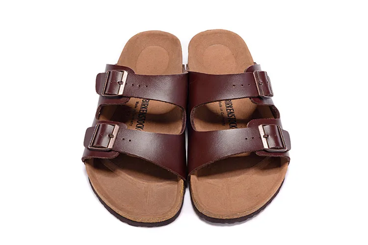 Birkenstock оригинальные мужские летние тапки слипперы мягкая обувь кожаные пляжные