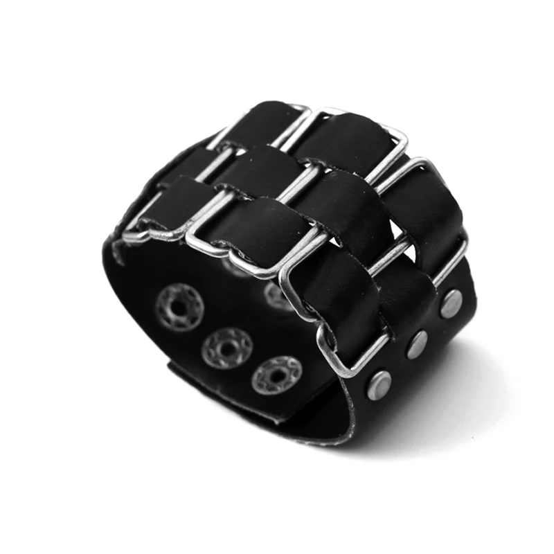 Широкий кожаный плетеный браслет для женщин и мужчин модные плетеные браслеты