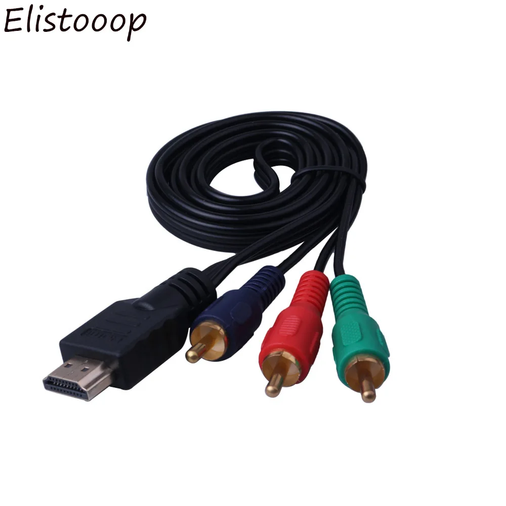 Elistooop 1080p HDMI штекер на 3 RCA кабель Видео Аудио VGA AV адаптер шнура конвертера для