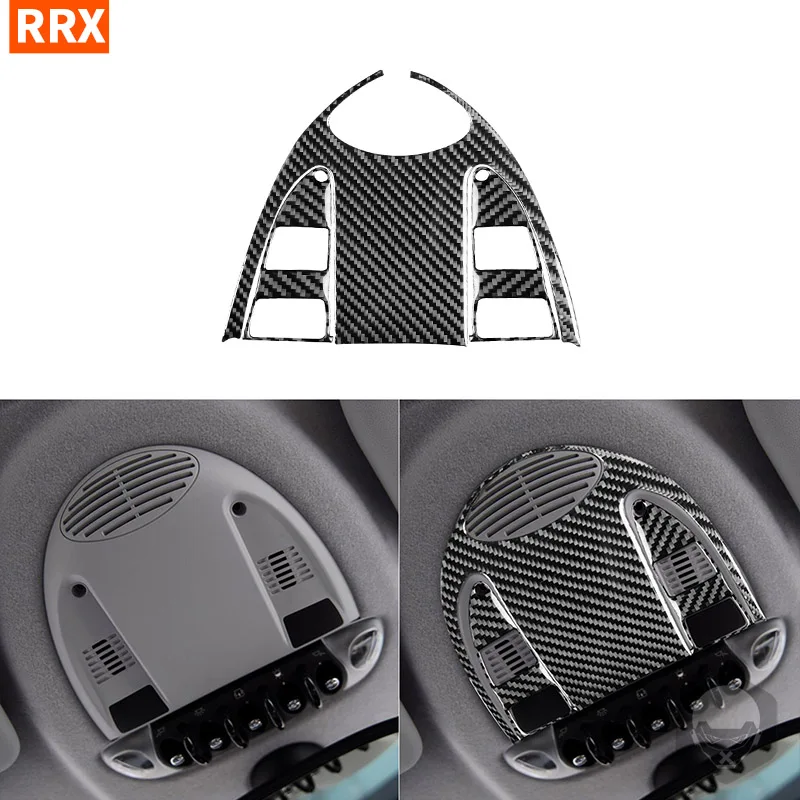 

For Mini Cooper Hardtop R56 Clubman R55 Convertible R57 Carbon Fiber Stickers Roof Control Panel Frame Car Interior Accessories