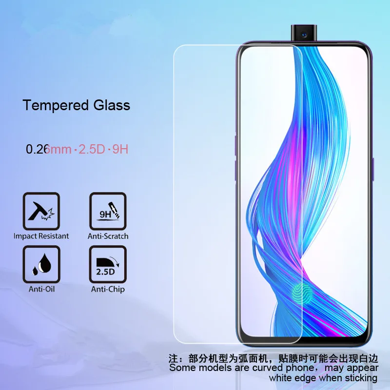 Закаленное защитное стекло для сотового телефона OPPO realmeX lite K3 A9, 2 шт., 0,26 мм