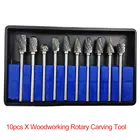 Набор фрез Dremel для дрели, 10 шт., аксессуары для металла, из карбида вольфрама, для древесины, металла, сверла 3x6 мм с двойным зерном