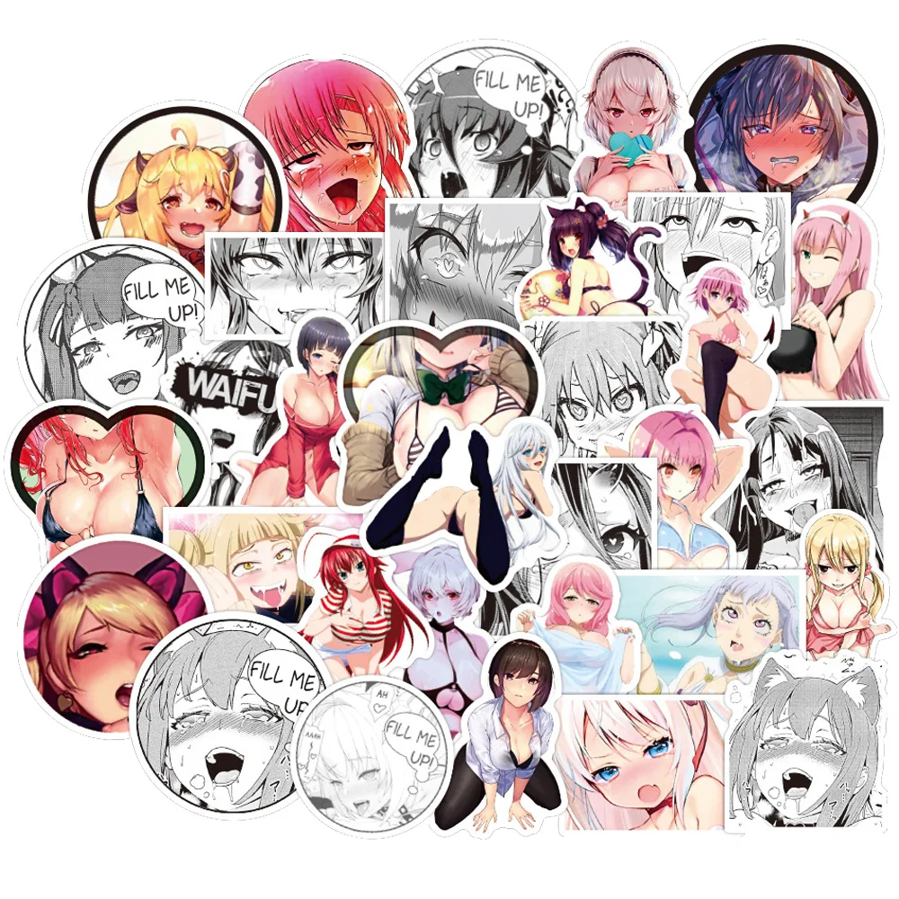 100 шт./набор привлекательные хентай Waifu Стикеры s мультфильмов аниме пикантная