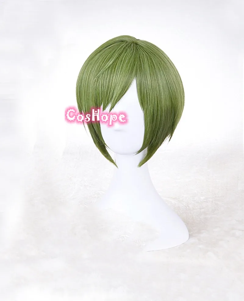 Парик Yuki Rurikawa для косплея А3 термостойкие синтетические волосы с зеленым