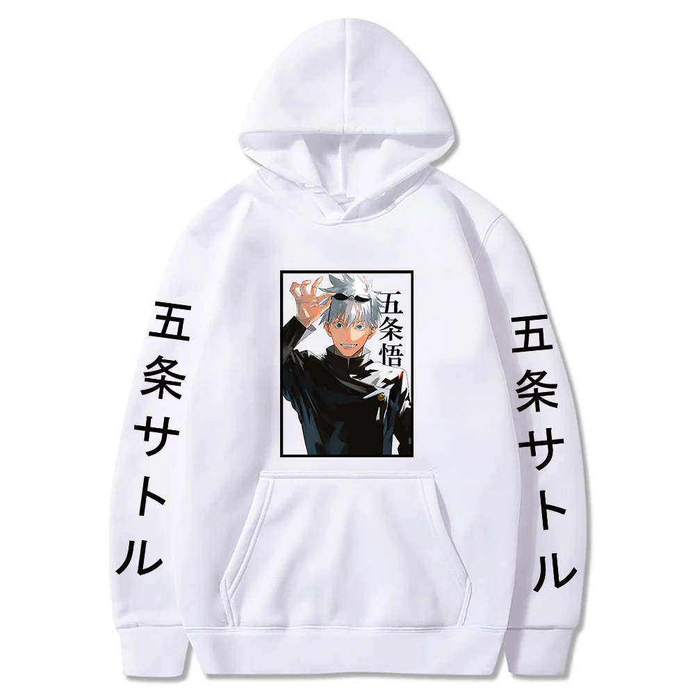 

Funny Anime Jujutsu Kaisen Gojo Satoru Printed Hoody Causal Long Sleeve Autumn Pullover Aesthetic Aesthetic Unisex