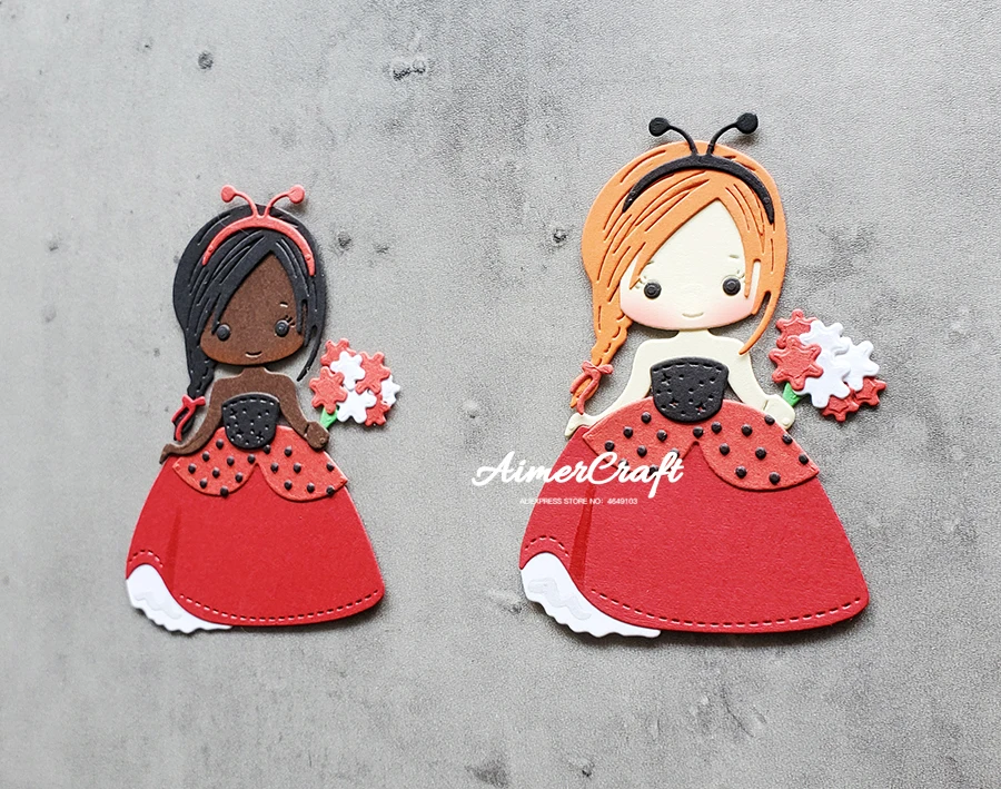 Божья коровка принцесса металлические Вырубные штампы форма нож искусство