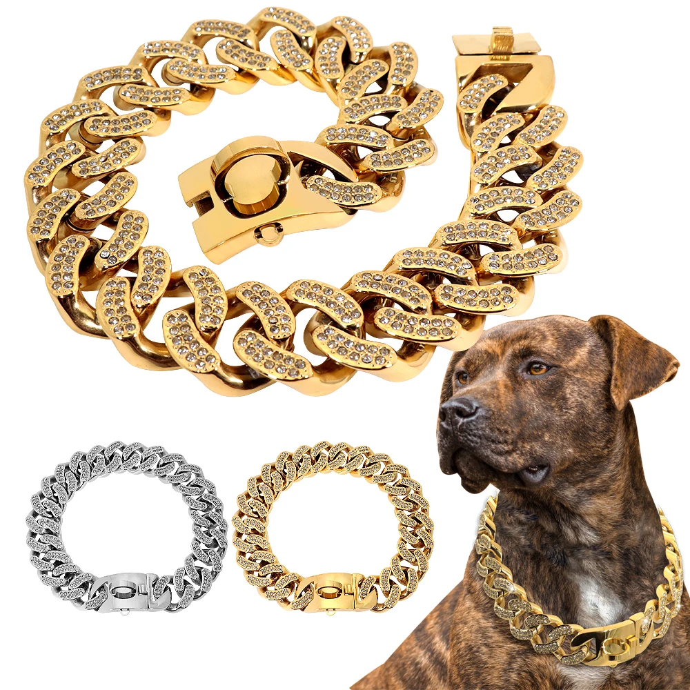 Нержавеющая сталь собака Чиан воротник для сильных домашних животных