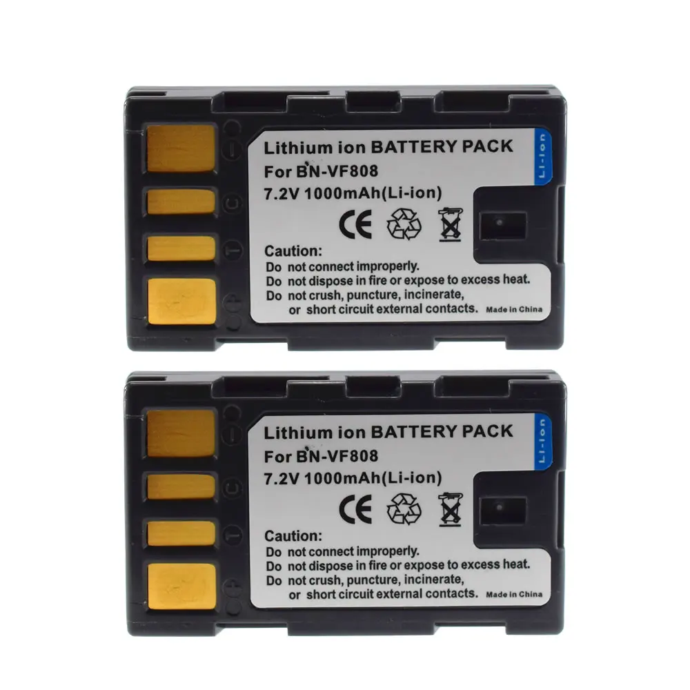 2X BN VF808 VF808U батарея для JVC Everio GZ MS120 MS130 AU MG330 HDD GR D796US MG230 U MG155 HD300BU HD320BU MG670BU