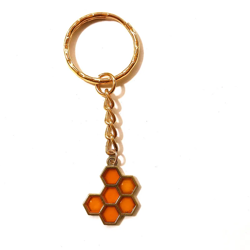 Эмалированный брелок для ключей в виде сот металлическая сумка пчелы машине