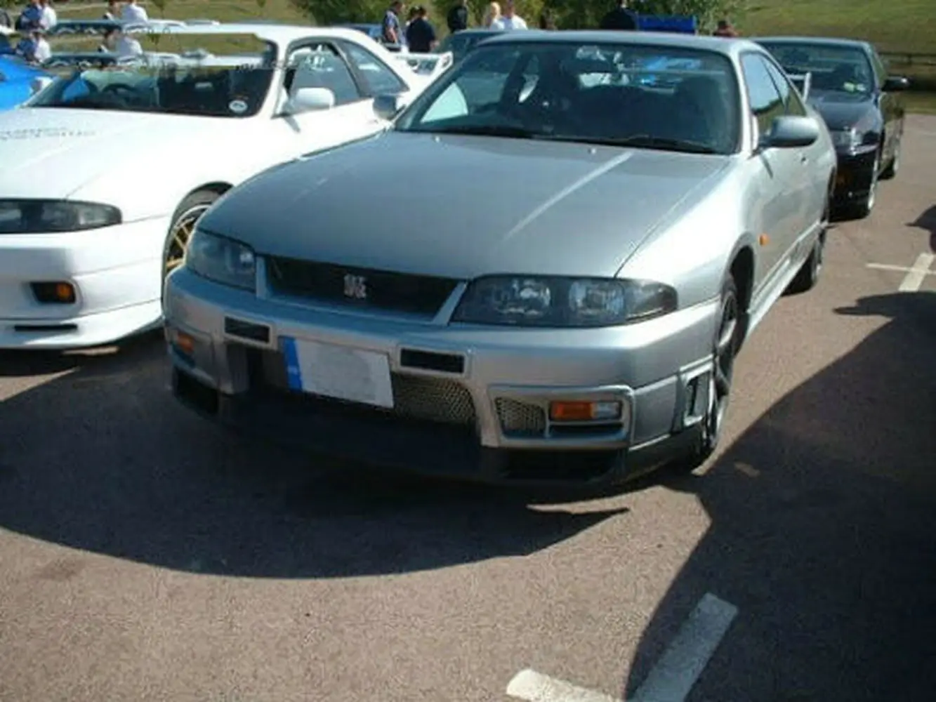 Черный глянцевый передний бампер для Nissan R33 Skyline GTR NIS аксессуары внешнего корпуса