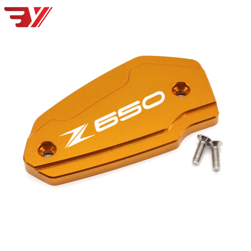 

CNC Aluminum Motorcycycle Front Brake Clinder Cover Fluid Reservoir Cap Cover For Kawasaki Z650 2017 2018 logo Z 650