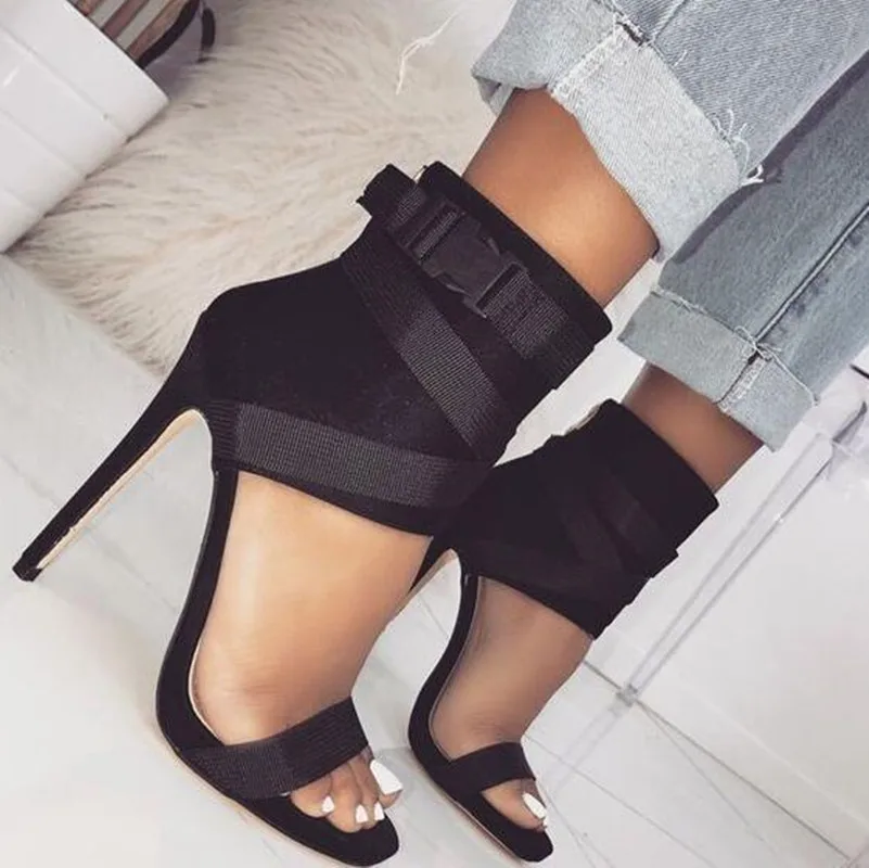 2021 Women Sandals 2019 High Heels for Sandalias Mujer Summer Color Matching size 35-42 | Обувь